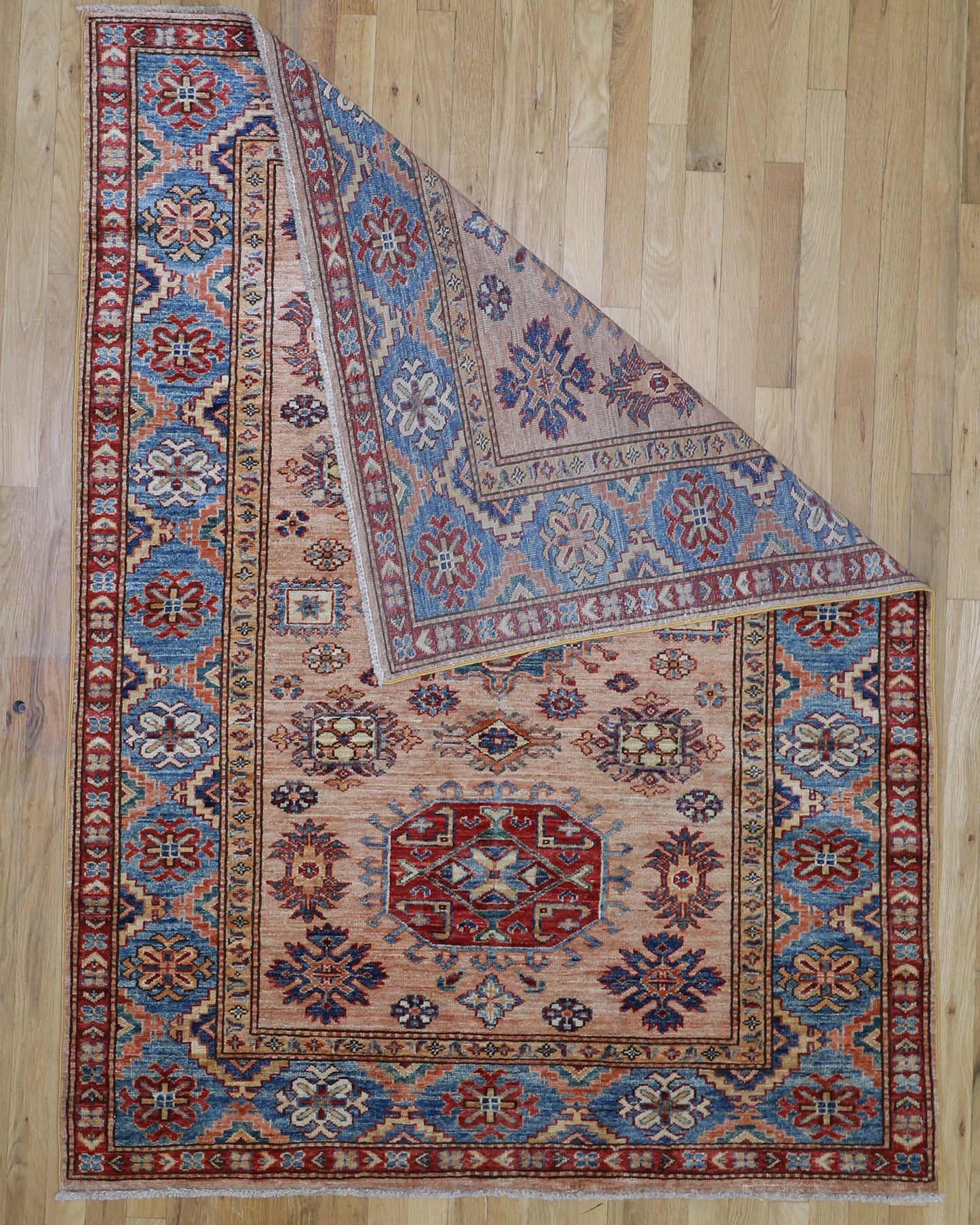 Fine Tribal 4'1 x 5'7 Hand Knotted Wool Rug Pakistan